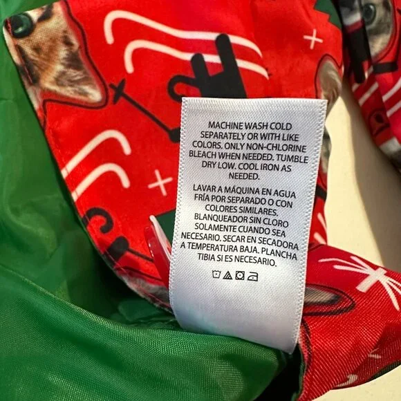 Holiday Time Men’s Christmas Cat Blazer & Tie Set Red Small Funny Novelty Quirky - Picture 9 of 9